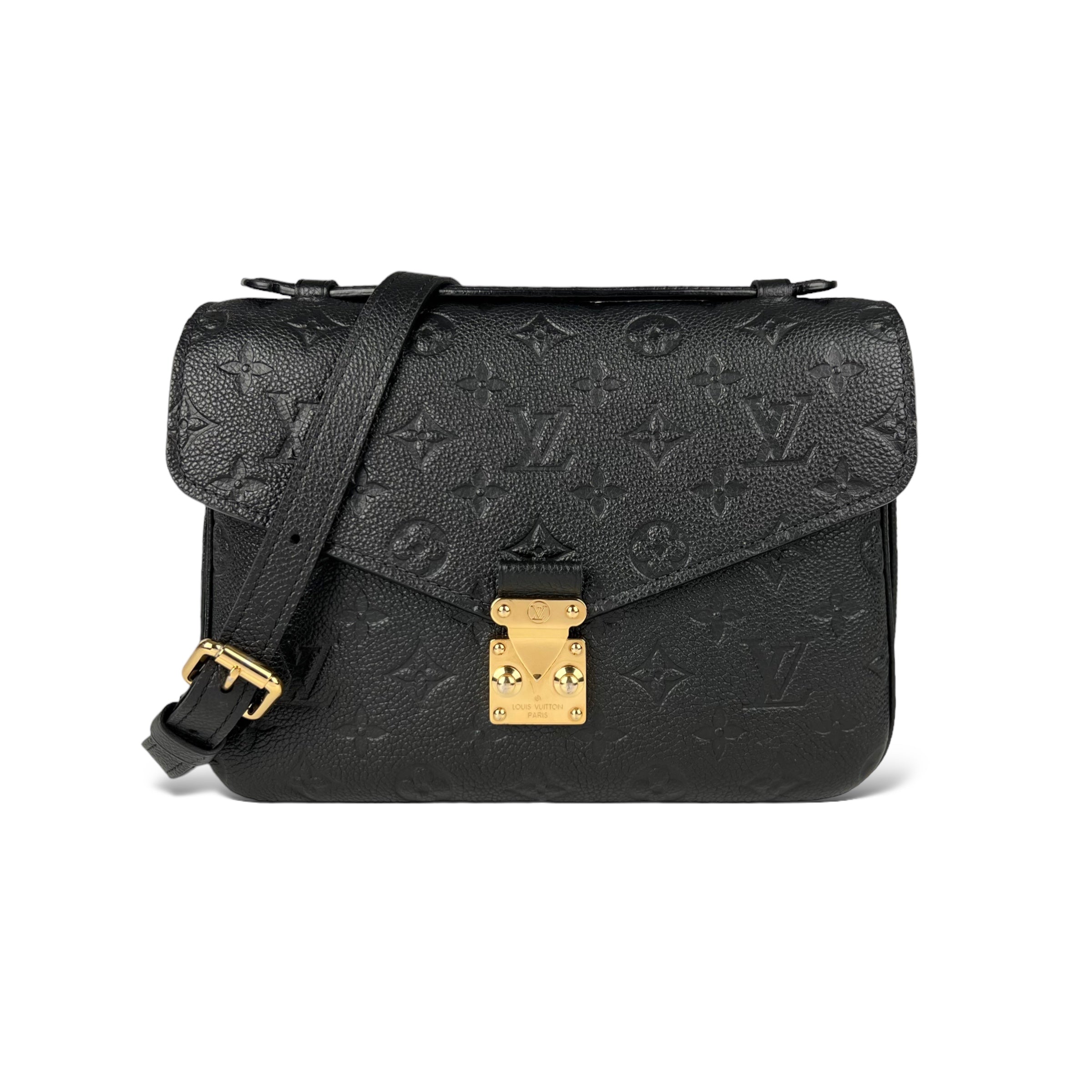 Louis Vuitton Pochette Metis Black Monogram Empreinte Leather Shoulder -  MyDesignerly