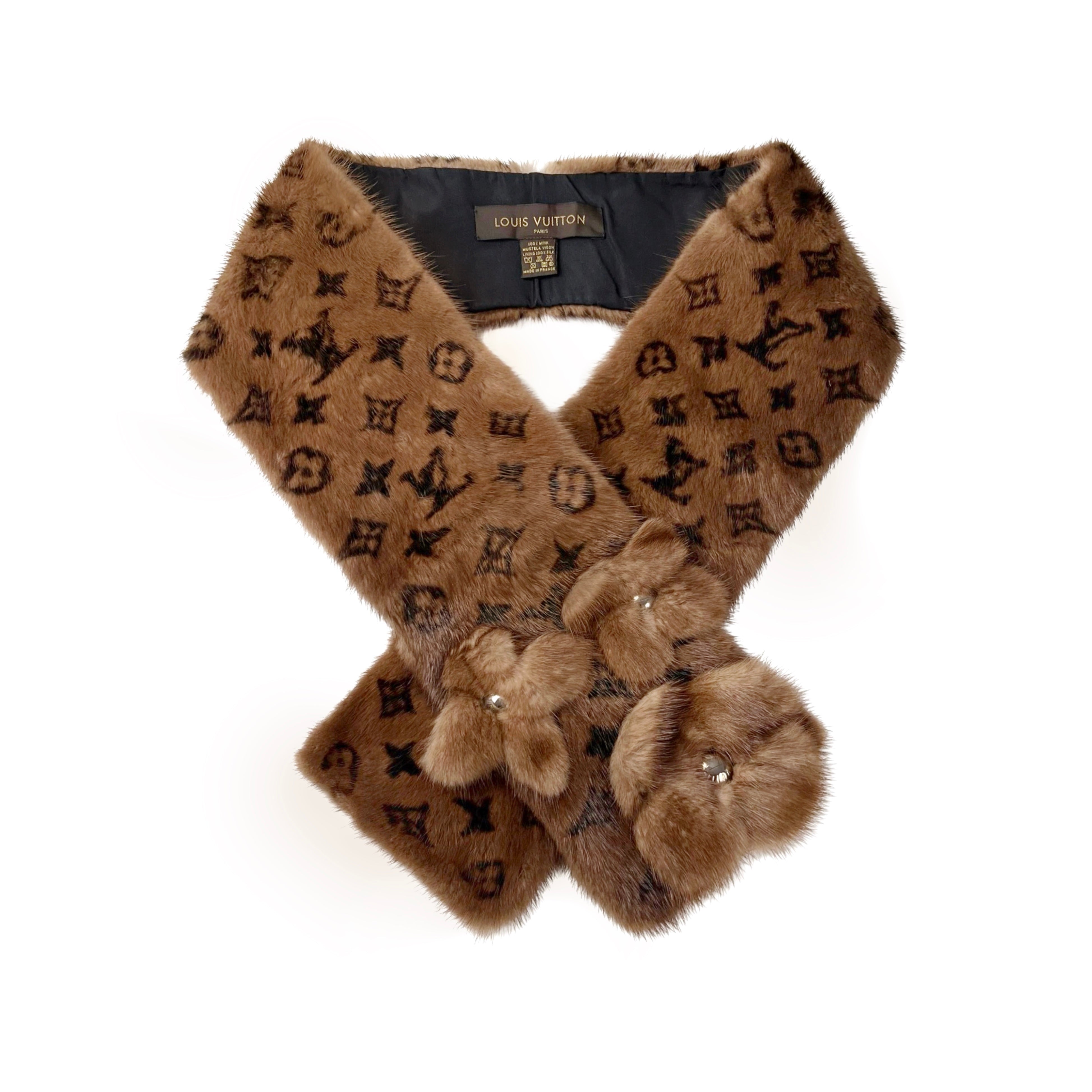 Louis Vuitton Monogram Mink Stole - Brown Scarves and Shawls
